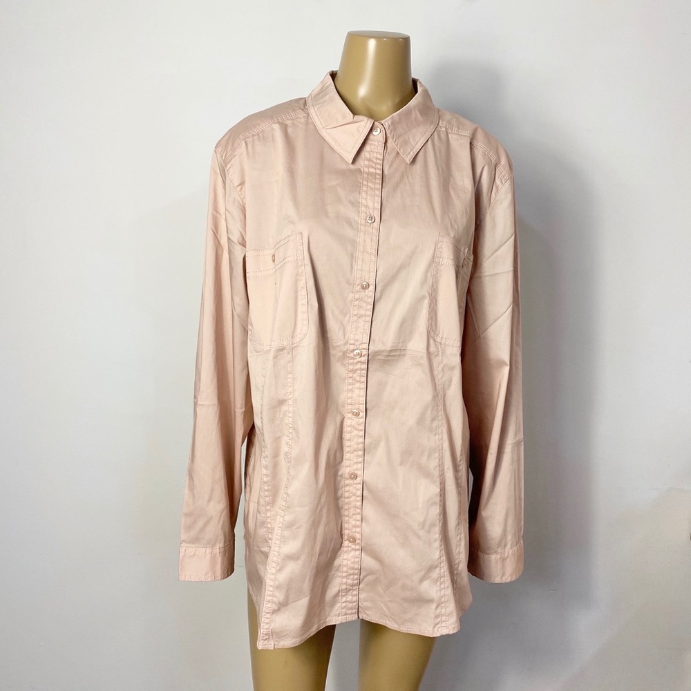 Chico’s women’s NWT blush casual cotton CeCe shirt